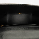 Chanel Black Quilted Patent Leather Top Handle Flap Bag With 24K Gold-Plated Hardware