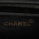 Chanel Black Quilted Patent Leather Top Handle Flap Bag With 24K Gold-Plated Hardware