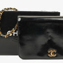 Chanel Black Patent Leather Full Flap With 24k Gold Plated Hardware