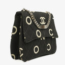 Chanel Black Quilted Canvas Coco ID Chain Bag
