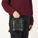 Chanel Black Quilted Caviar Leather Vanity Case