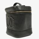 Chanel Black Quilted Caviar Leather Vanity Case