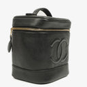 Chanel Black Quilted Caviar Leather Vanity Case