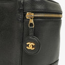 Chanel Black Quilted Caviar Leather Vanity Case
