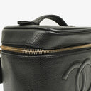 Chanel Black Quilted Caviar Leather Vanity Case