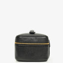 Chanel Black Quilted Caviar Leather Vanity Case