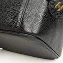 Chanel Black Quilted Caviar Leather Vanity Case