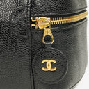 Chanel Black Quilted Caviar Leather Vanity Case