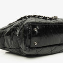 Chanel Black Quilted Glazed Calfskin Leather and Tweed Portobello Tote Bag