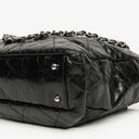 Chanel Black Quilted Glazed Calfskin Leather and Tweed Portobello Tote Bag
