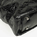 Chanel Black Quilted Glazed Calfskin Leather and Tweed Portobello Tote Bag