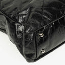 Chanel Black Quilted Glazed Calfskin Leather and Tweed Portobello Tote Bag