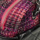 Chanel Black Quilted Glazed Calfskin Leather and Tweed Portobello Tote Bag