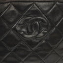 Chanel Black Quilted Lambskin Crossbody Bag