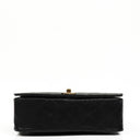 Chanel Black Quilted Lambskin Full Flap Bag With 24K Hardware