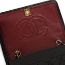 Chanel Black Quilted Lambskin Full Flap Bag With 24K Hardware