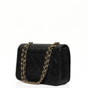 Chanel Black Quilted Lambskin Full Flap Bag With 24K Hardware