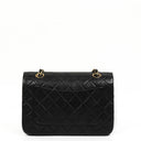 Chanel Black Quilted Lambskin Full Flap Bag With 24K Hardware