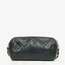Chanel Black Quilted Lambskin Leather Mini Tassel Barrel Bag