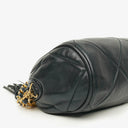 Chanel Black Quilted Lambskin Leather Mini Tassel Barrel Bag