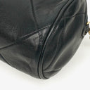 Chanel Black Quilted Lambskin Leather Mini Tassel Barrel Bag