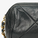 Chanel Black Quilted Lambskin Leather Mini Tassel Barrel Bag