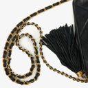 Chanel Black Quilted Lambskin Leather Mini Tassel Barrel Bag