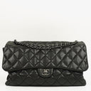 Chanel Black Quilted Lambskin Maxi 3 Accordion Flap Bag