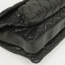 Chanel Black Quilted Lambskin Maxi 3 Accordion Flap Bag