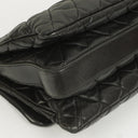 Chanel Black Quilted Lambskin Maxi 3 Accordion Flap Bag