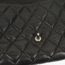 Chanel Black Quilted Lambskin Maxi 3 Accordion Flap Bag