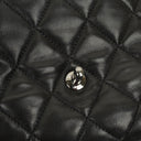 Chanel Black Quilted Lambskin Maxi 3 Accordion Flap Bag