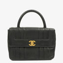 Chanel Kelly Black Vertical Quilted Lambskin Flap Bag With 24K Gold-Plated Hardware