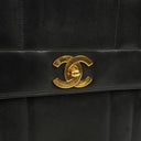 Chanel Kelly Black Vertical Quilted Lambskin Flap Bag With 24K Gold-Plated Hardware