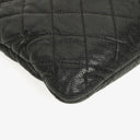 Chanel Black Quilted Leather Caviar Boy Medium Clutch