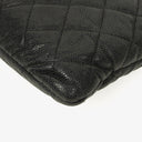 Chanel Black Quilted Leather Caviar Boy Medium Clutch