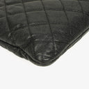 Chanel Black Quilted Leather Caviar Boy Medium Clutch