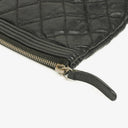 Chanel Black Quilted Leather Caviar Boy Medium Clutch