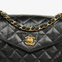Chanel Black Quilted Leather Square Single Flap Bag