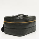 Chanel Black Quilted Leather Vanity Case