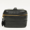 Chanel Black Quilted Leather Vanity Case