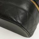Chanel Black Quilted Leather Vanity Case