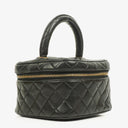 Chanel Black Quilted Leather Vanity Case