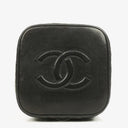 Chanel Black Quilted Leather Vanity Case