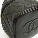 Chanel Black Quilted Leather Vanity Case