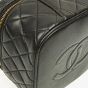 Chanel Black Quilted Leather Vanity Case