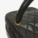 Chanel Black Quilted Leather Vanity Case