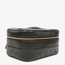 Chanel Black Quilted Leather Vanity Case