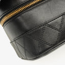 Chanel Black Quilted Leather Vanity Case