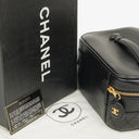 Chanel Black Quilted Leather Vanity Case